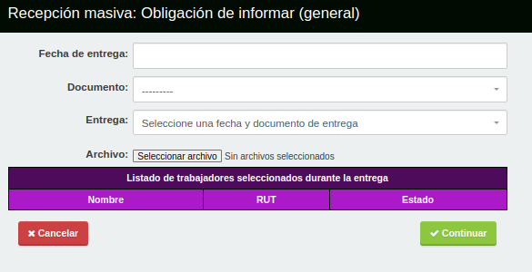 entrega general