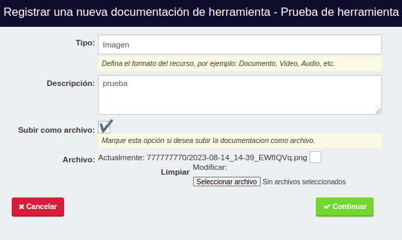 Editar documentación