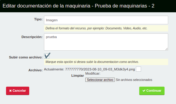 Editar documentación