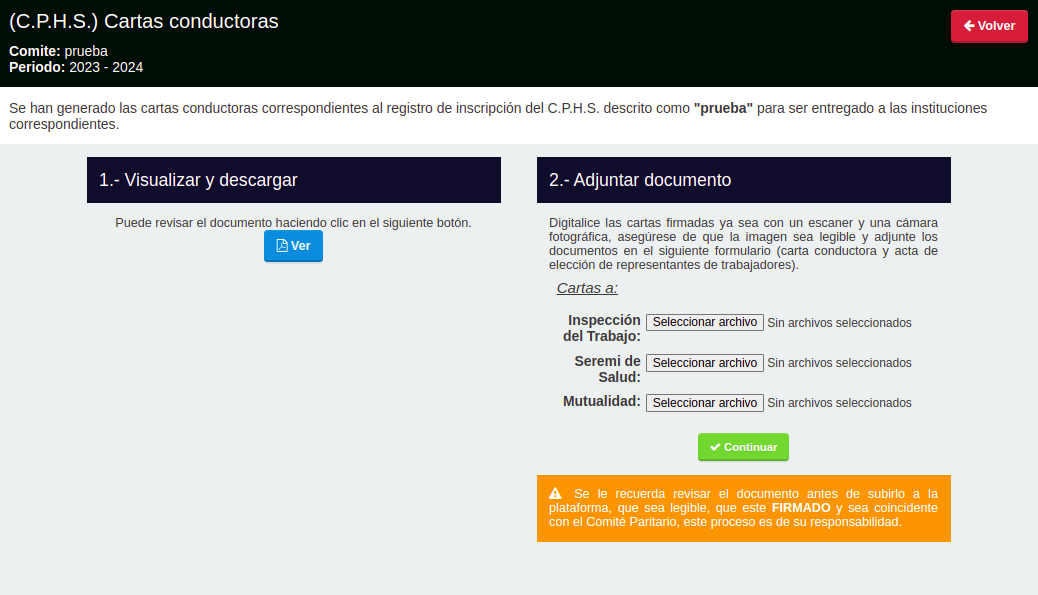 cartas conductoras