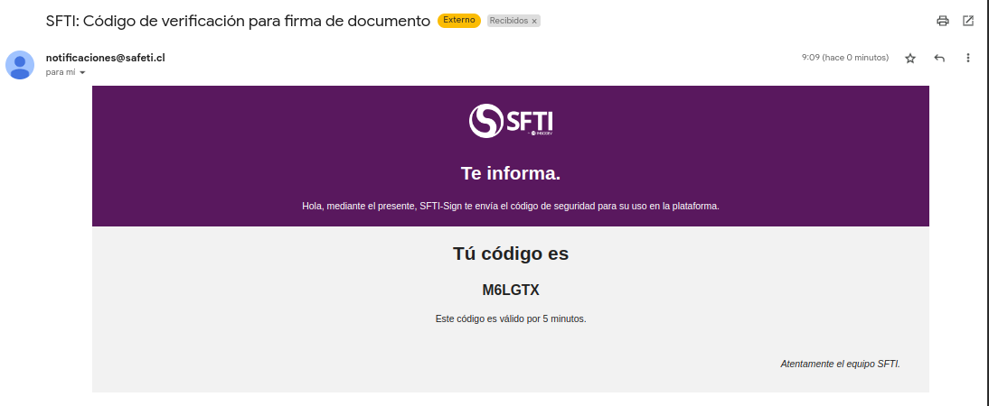 correo código