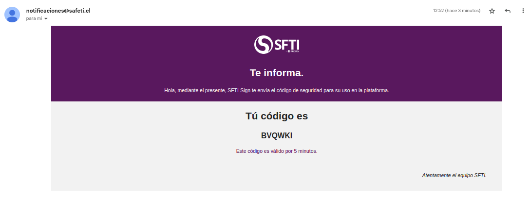 correo código