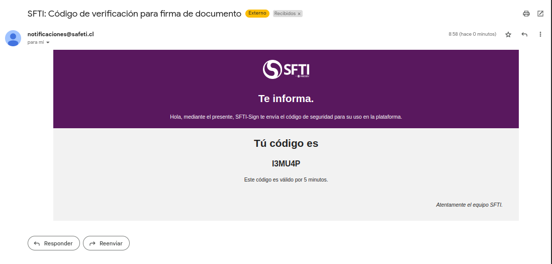 correo código