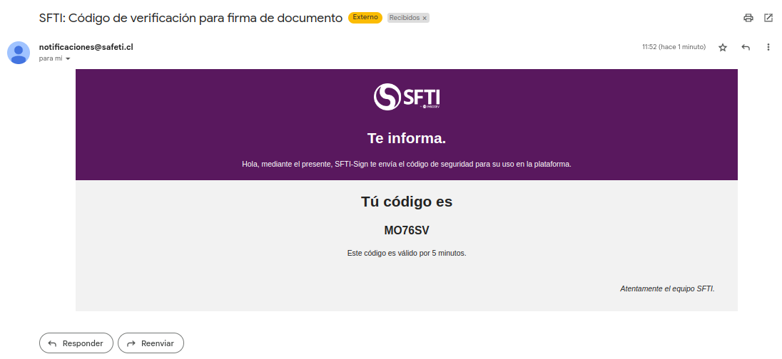 correo código