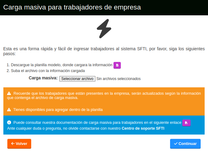carga masiva