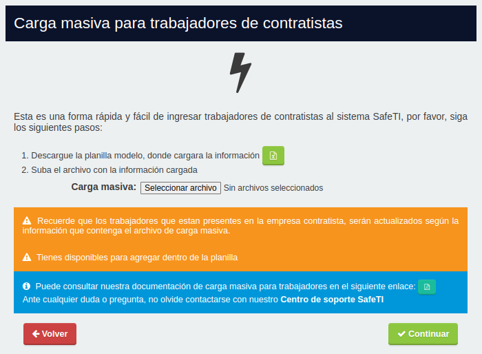 Carga masiva