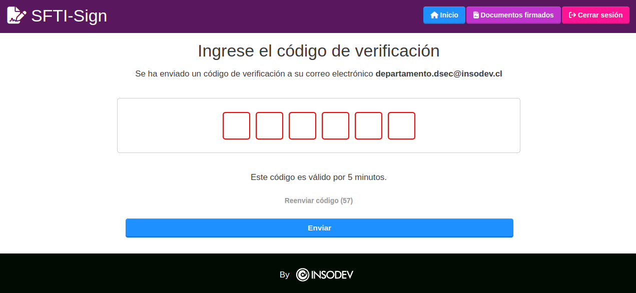  ingresar código
