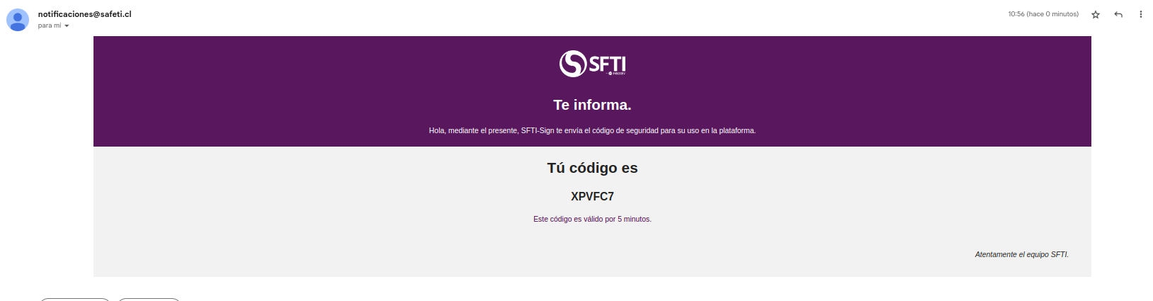 correo código